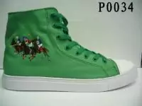 polo ralph lauren oiled suede high top boat chaussures in lt p0034 vert